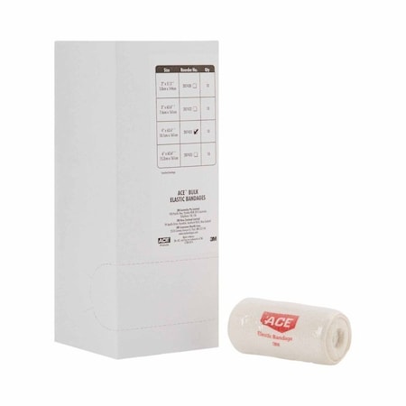 Ace Elastic Bandage, 4 In.x5 Yard, Clip Detached Closure, Tan, NonSterile, Standard, Compression, 10PK 207433